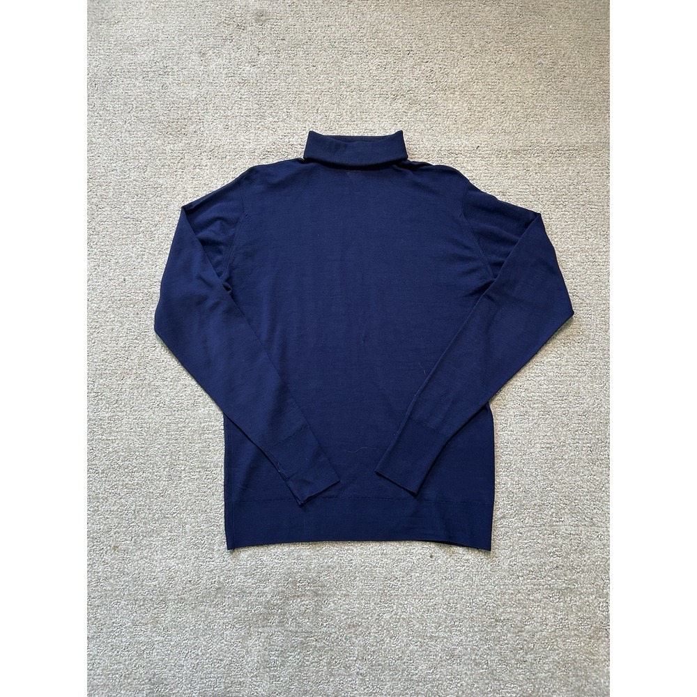 VTG Brooks Brothers Mens All Wool Blue Turtleneck Sweater Size M Made in England